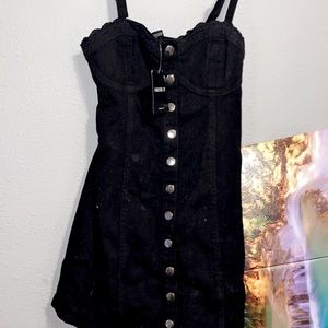 Black jean dress